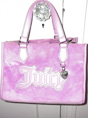 Juicy Couture Lilac Satchel with Sparkle Heart Charm
